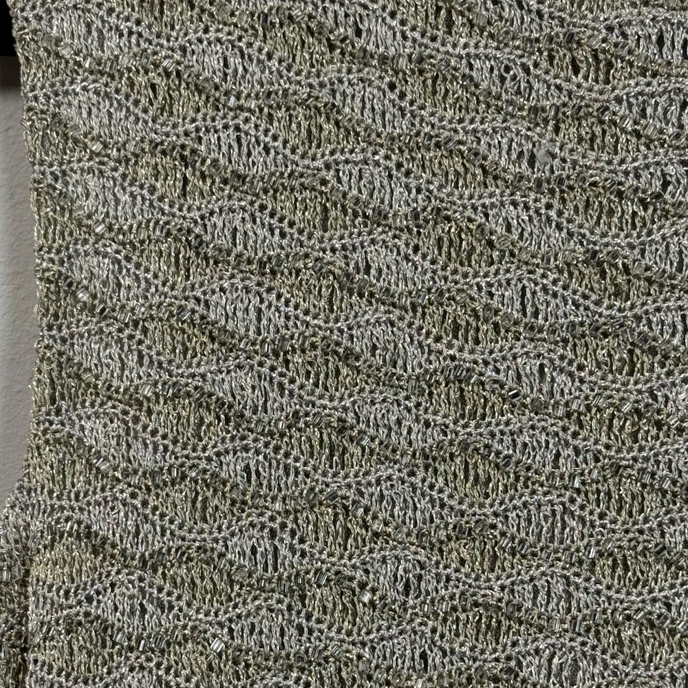 Vintage Gold Beaded Carmen Marc Valvo Mini Dress - Picture 4 of 8